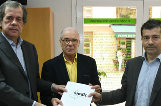 Ir a la noticia Signem un conveni de col·laboració amb el síndic de greuges de Sant Cugat